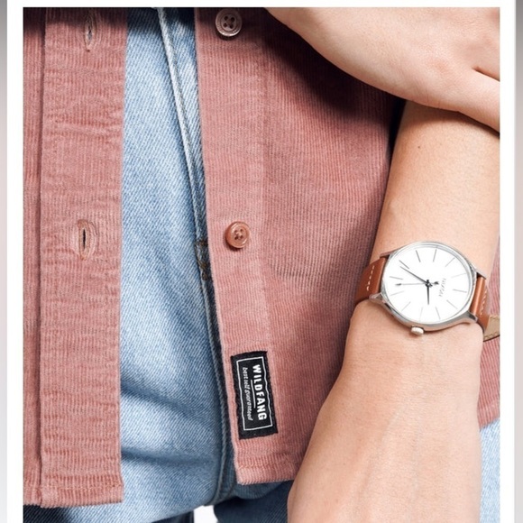 Wildfang Essential Corduroy Long Sleeve Button Up Shirt 2X Cream White Western - Picture 14 of 16